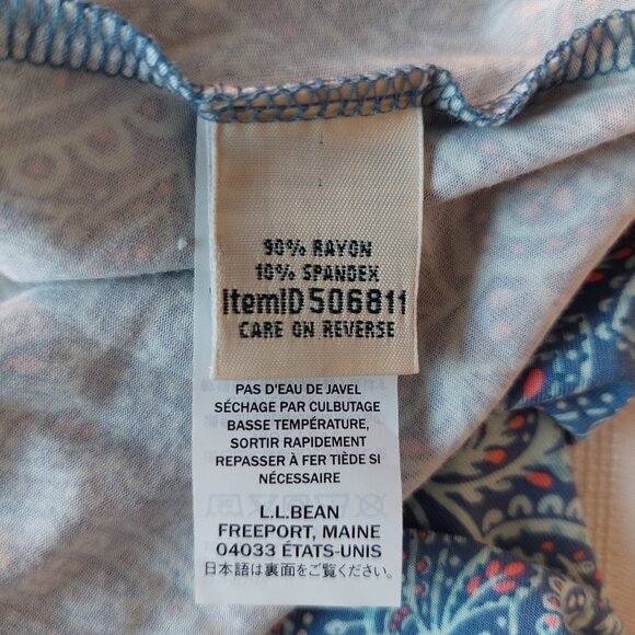 L.L.Bean Summer Knit Dress, Short-Sleeve Print, Size 3x - Picture 6 of 6